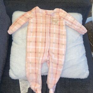 Baby Girl Reindeer Warm Pijamas/ Zip Up